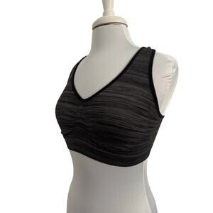 Marilyn Monroe Women's XL Athletic Seamless Racerback Sports‎ Bra Mini Stripe